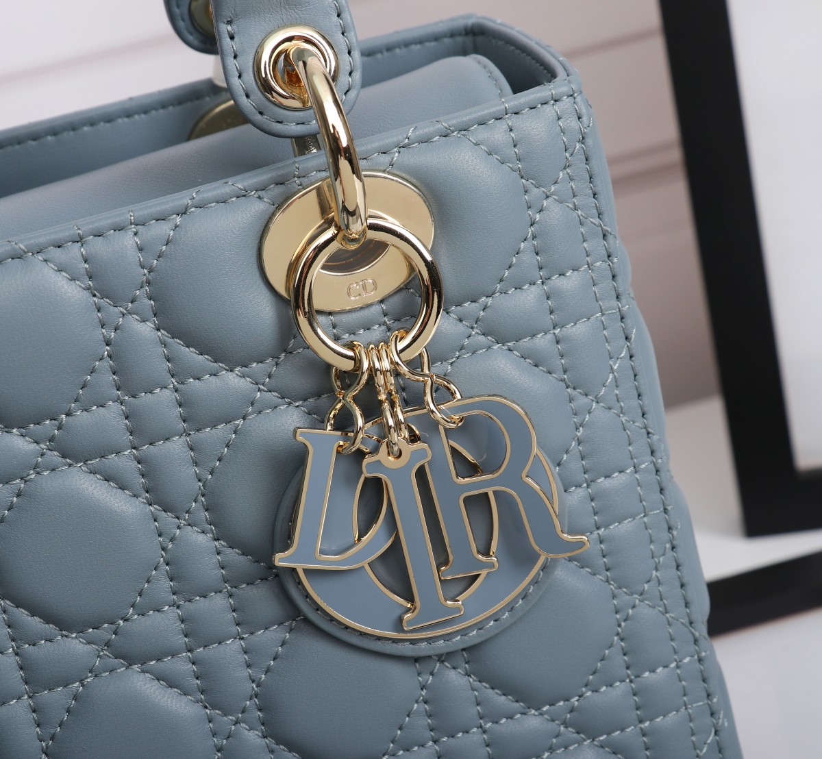 Medium Lady Dior Bag Sky Blue Cannage Lambskin